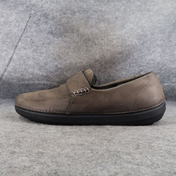FitFlop Shoes Men 13 Loafer Slip On Comfort Classic Toning Leather Walking Brown main image 12